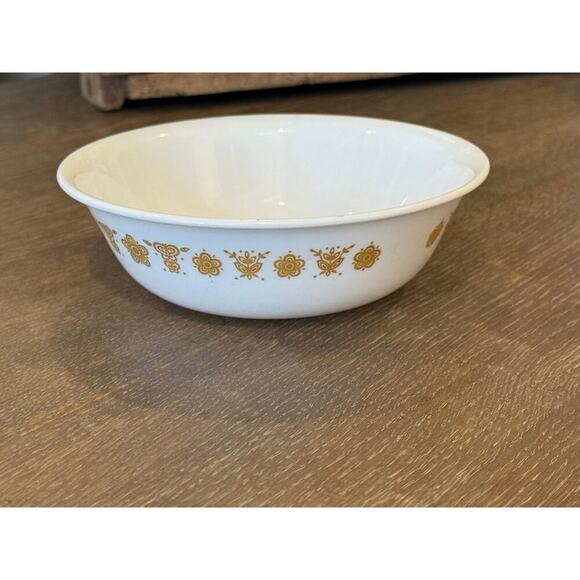 CORELLE Butterfly Gold 6 inch Bowl Vintage Retro 70's Soup Cereal Salad - Picture 2 of 6